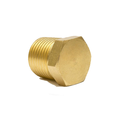 黄銅は六角形の管付属品に配管のための熱交換器の部品のニップルを通した